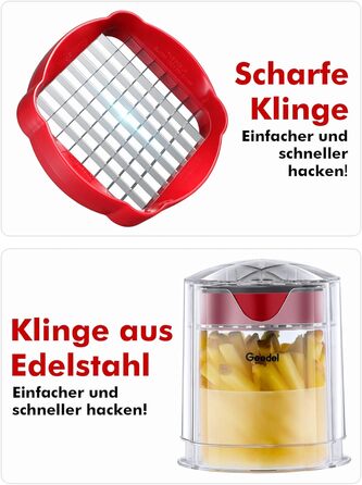 Измельчитель картофель фри с 2 режущими ножами Geedel
