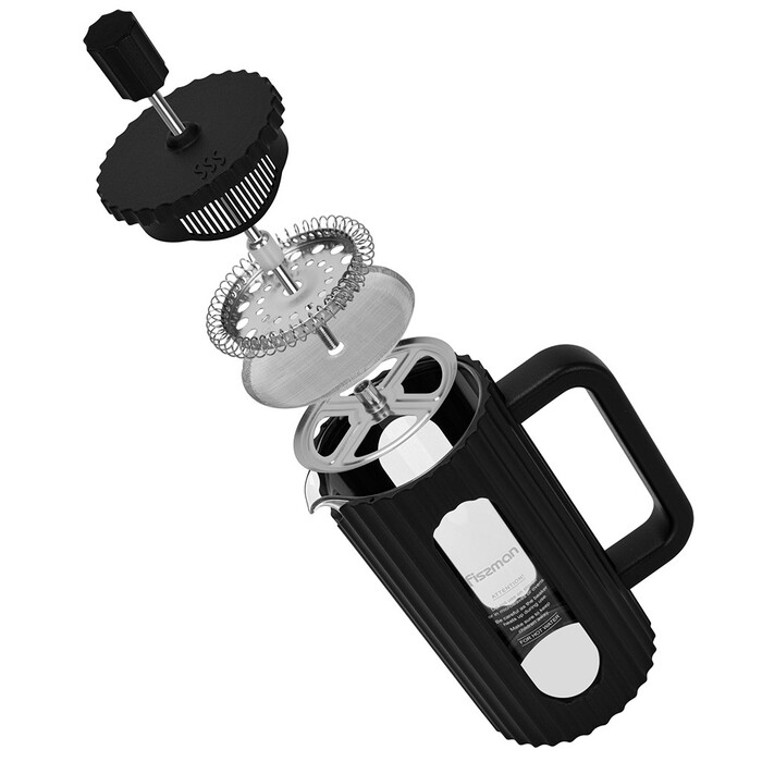 Заварювальний чайник Fissman з поршнем 350 мл скляна колба (9150)