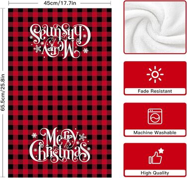 Набір з 4 різдвяних кухонних рушників 45 x 65 см, набір N Ohok