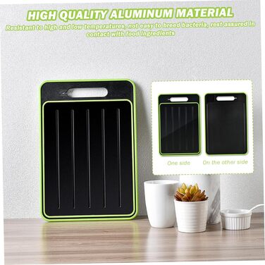 Дошка для розморожування та нарізання 31,1 х 21 см, чорний/зелений SMELEYOU