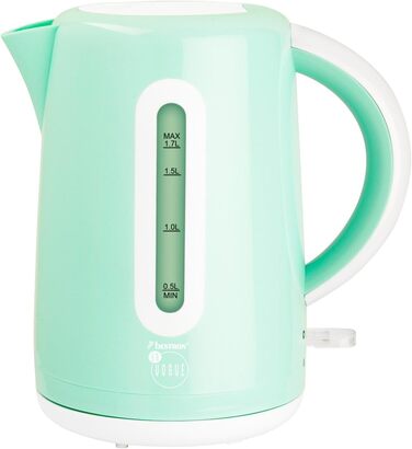 Чайник Bestron Design с автоматической остановкой приготовления, Royal Mint, 1,7 л, 2200 Вт, (зеленый)