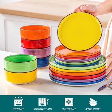 Обідний сервіз на 6 персон, 18 предметів, різнокольоровий Bonita Vancasso