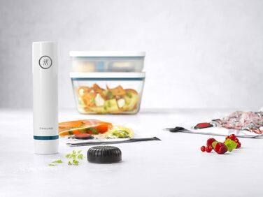 Стартовий набір для вакуумного зберігання продуктів ZWILLING Fresh & Save, скляний, 16 предметів, включаючи банку, насос і пакет, La Mer (8 предметів, скляний)