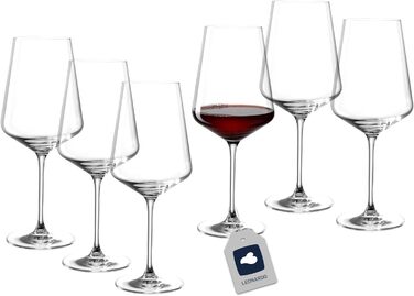 Келихи для рислінгу LEONARDO HOME PUCCINI (набір з 6 шт.) Келихи для вина, стійкі до подряпин (400 мл) Можна мити в посудомийній машині та довговічні Вічні келихи для білого вина Сучасний дизайн Келих для рислінгу Puccini 069540 6 келихів (келих для черво