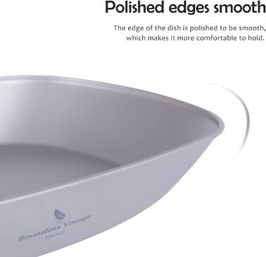 Титанова тарілка для кемпінгу iBasingo