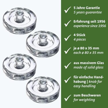 Скляний гніт для квашення та ферментації, набір 4 предмети, Ø 8 х 3,5 см Westmark