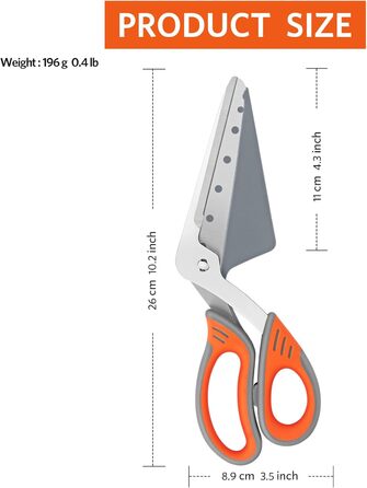 Ножиці для піци 27 см, помаранчевий/сірий Vutyvve