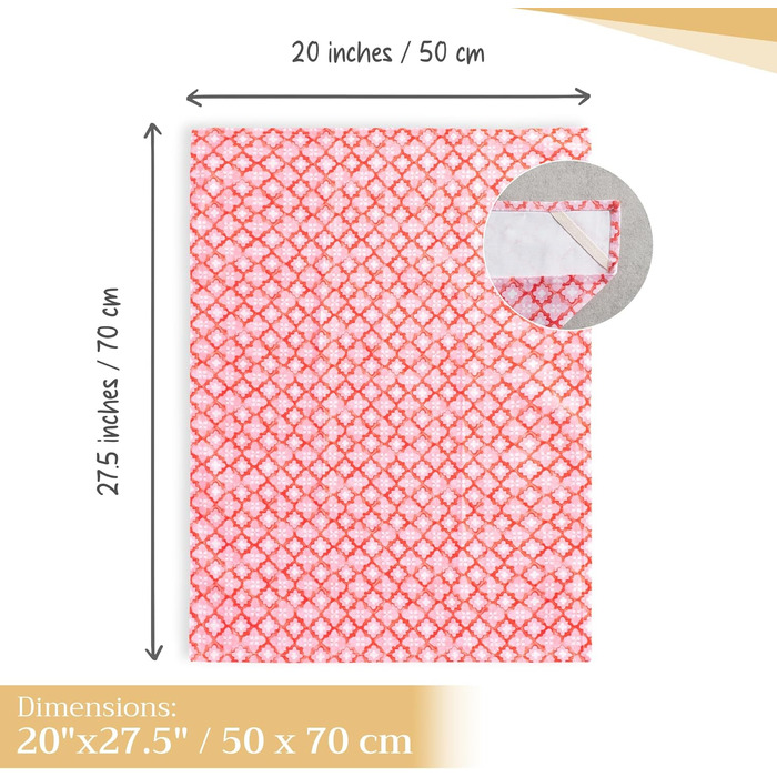 Набір із 3 багатоцільових кухонних рушників Maison d&39 Hermine Rural Christmas, 100 бавовна Барні рушники День подяки/Різдво (50 см x 70 см) (Рожевий сад)