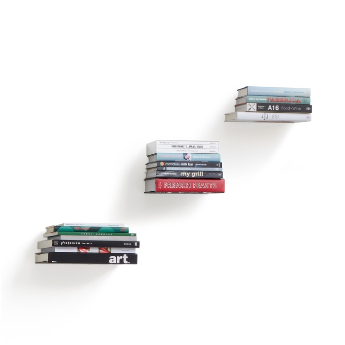 Настенные полки (3 шт) 17,7х14х16,5 см металлик Conceal Umbra