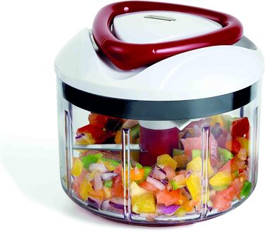 Інструкція з експлуатації універсального подрібнювача Zyliss E910015 Easy Pull, 750 мл, овочерізка, цибулярізка, подрібнювач фруктів і овочів, з надзвичайно гострими лезами в запатентованому швейцарському дизайні 750 мл