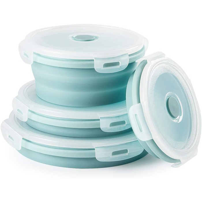 Круглі силіконові складні контейнери для зберігання 4 шт Virklyee