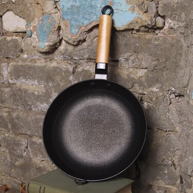 Сковорода для смаження Fissman SEAGREEN 24x4,5 см з дер. ручкою (емальований чавун) (4000)