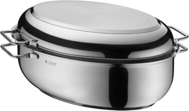 Жаровня 8,5 л з кришкою, дротяною вставкою та термометром для м'яса WMF