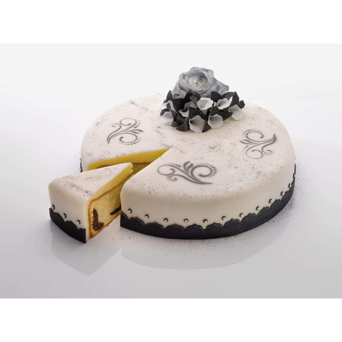 Пружинна форма Zenker Ø 26 см CREME NOIR, форма для випічки з плоским дном і захистом від протікання з листової сталі, кругла форма для торта з армованим керамікою антипригарним покриттям (колір крем/антрацит), кількість Одинарний