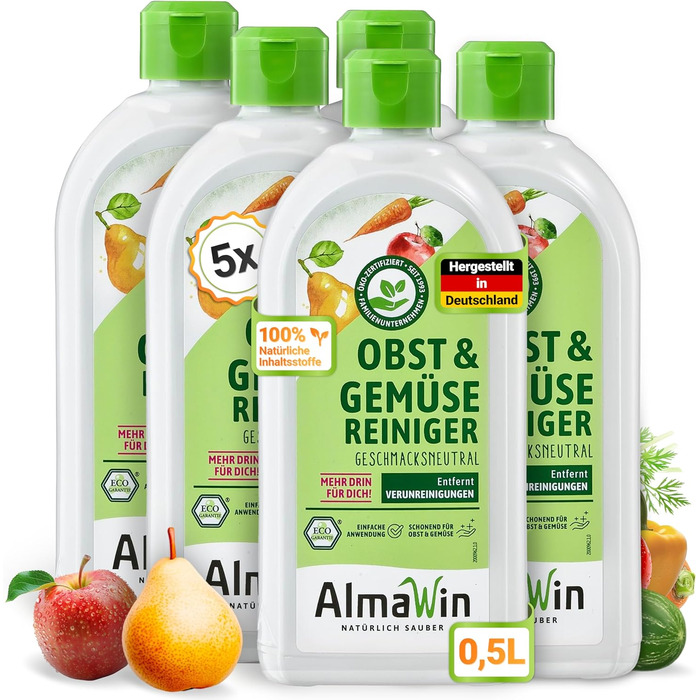 Засоби для миття овочів та фруктів 5 x 500 мл AlmaWin