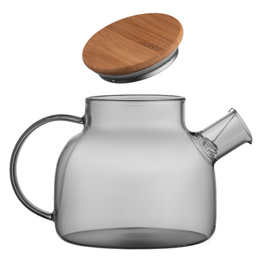 Чайник ARDESTO Iceberg, 1000мл, боросиликатное стекло, бамбук, сырой