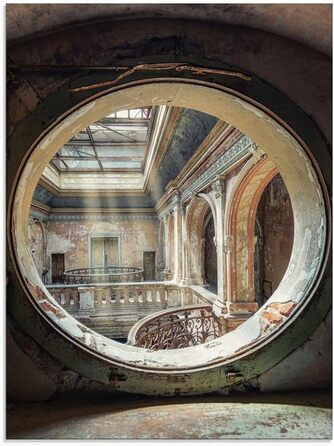 Настінний декор скляні картини настінна картина скляна картина цільна 40x40 см квадрат Тоскана Італія природа пейзаж сад троянди балкон вид літо T4QS (сонячні промені, 45 x 60 см)