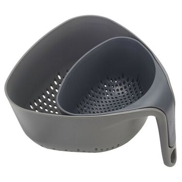 Набір друшляків із закругленими куточками Joseph Joseph Nest Colander, сірий, 22,1 х 23,5 х 13,3 см, 2 пр.