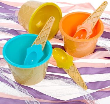 Набір паперові стаканчики для морозива з ложками 50 шт. 125 мл Bakiauli