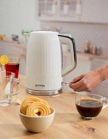 Gorenje Электрочайник 1.7л, Strix-контроль, белый матовый