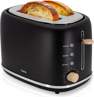 Электрочайник 1,7 л и тостер на 2 слота, набор 2 предмета, черный Nordic Briebe