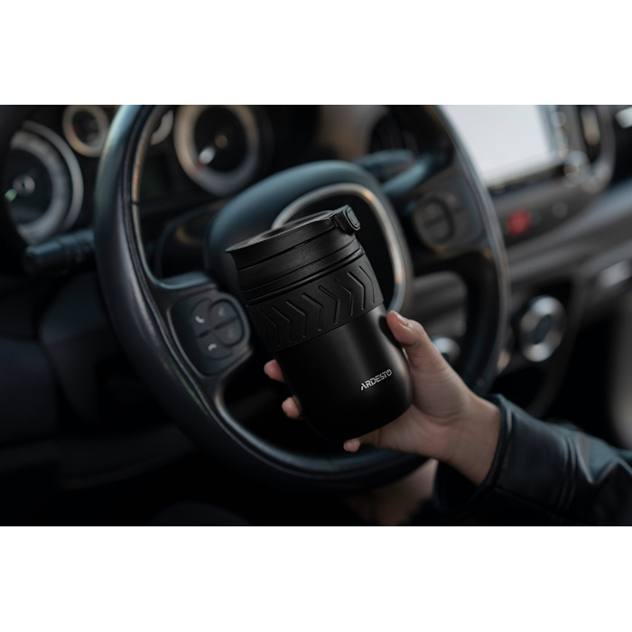ARDESTO Термокухоль Cosy 400 мл, нержавіюча сталь, чорний