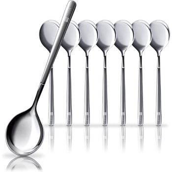 Чайна ложка Heynna 'Llano з нержавіючої сталі - кавова ложка, десертна ложка, ложка для яєць, ложка для мюслі, ложка для еспресо та торта, золотиста/гостра - 24 шт. и - Набір з 8 шт.