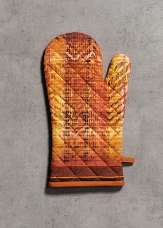 Рукавички для духовки Maison d&39 Hermine, Прихватки для каструль, 100 бавовна, термостійкі кухонні рукавички, рукавички для духовки (19 x 33 см) та прихватки для каструль (20 x 20 см) для приготування їжі, Morzine - Рукавички для духовки (19 x 33 см) та 