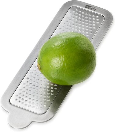 Терка дрібна з дерев'яним контейнером для збору, прямокутна, срібляста AdHoc