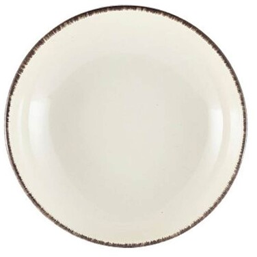Миска глубокая 23 х 5 см, 1300 мл, серый ободок, GenWare