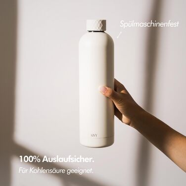 Термопляшка 1 л, кремово-біла KIVY