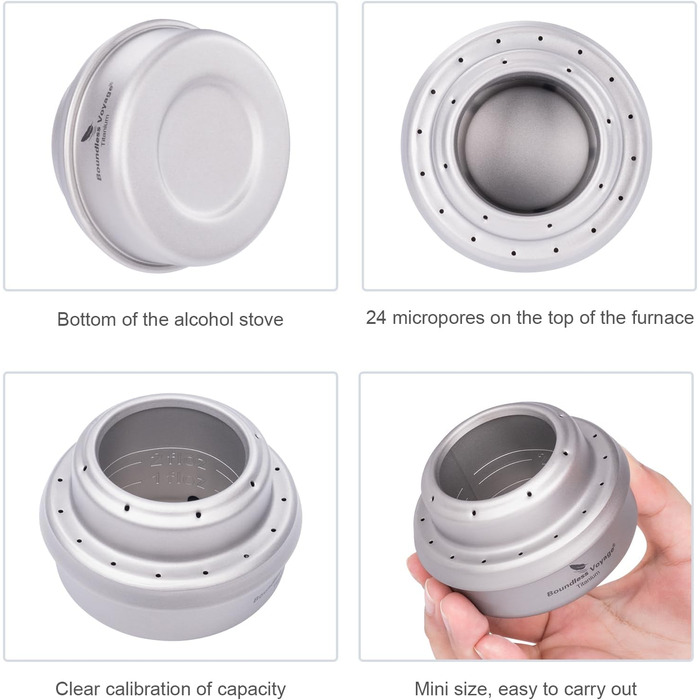Титановая спиртовая плита 56 г. iBasingo