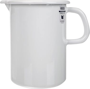 Розмір кухні 1 л, класична-біла, діаметр 10 см, висота 14,8 см, ємність 1 літр, емаль, біла, індукційна, 0338-033