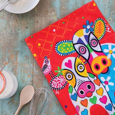 Рушник кухонний Maxwell Williams Happy Moo Day LOVE HEARTS, бавовна, 50 х 70 см