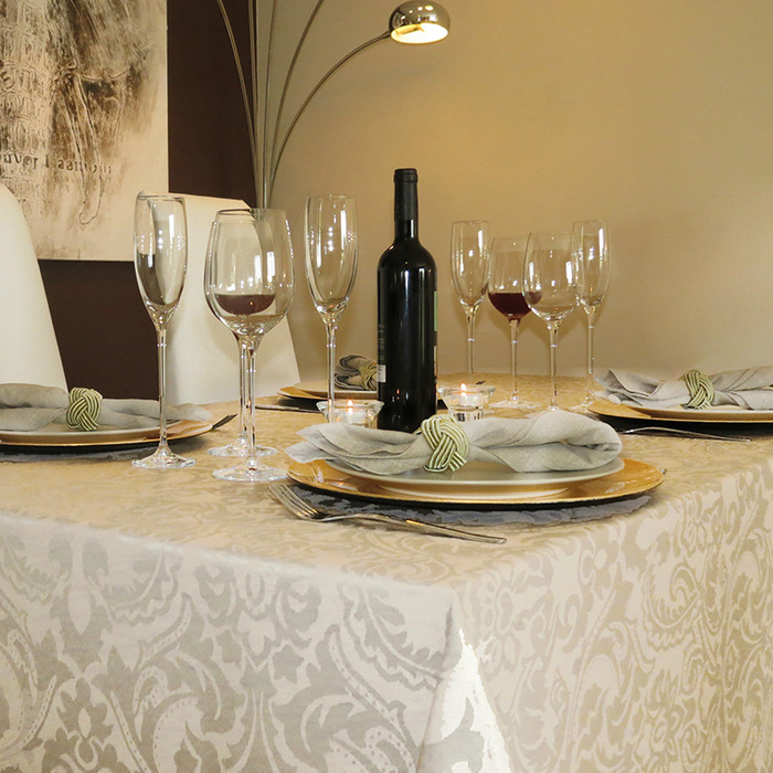 Скатерть Aitana textil Visconti Marfil в рулоне, жаккард, ширина 140 см