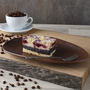 Арена Реактивна порцеляна на 4 особи (овальна тарілка 27 см, коричнева)