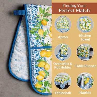 Прихватка для духовки Maison d&39 Hermine, підставка для каструль, 100 бавовна, термостійкі кухонні рукавички, прихватка для духовки (19 см x 33 см) та підставка для каструль (20 см x 20 см) для приготування їжі, Морзін - Прихватка для духовки на День под