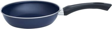 Сковорода індукційна 20 см,  синя з чорною пластиковою ручкою Riess
