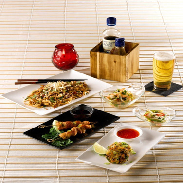 Тарелка прямоугольная, белая, 25х15 см, Luna