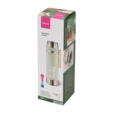 Термос Fissman 600 мл колір світло-зелений нержавіюча сталь (9877)