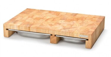 Обробна дошка з 3-ма висувними ящиками, каучукове дерево 50 х 32,5 см Continenta