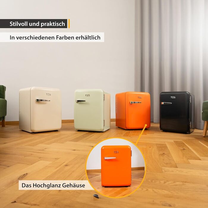 Мини-холодильник 40 л оранжевый TZS First Austria