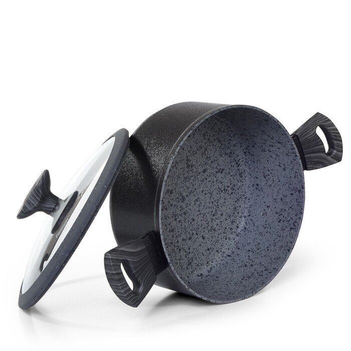 Кастрюля со стеклянной крышкой 24 см 4,7 л CHARM STONE Fissman