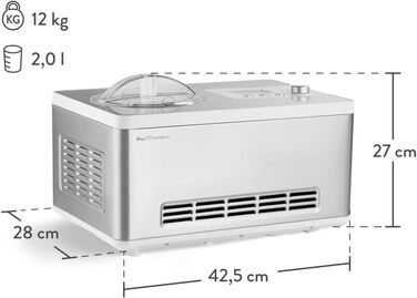 Морожениця і йогуртниця 2,0 л з компресором, що самоохолоджується 180 Вт Springlane Kitchen