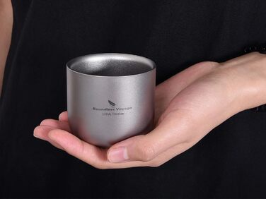 Набір чашок титанових для кемпінгу 125 мл iBasingo