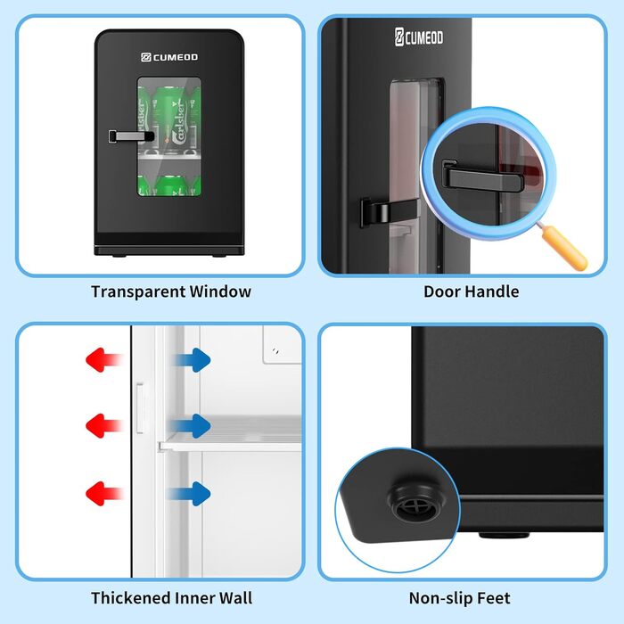 Мини-холодильник 15 л черный Cumeod