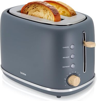 Электрочайник 1,7л и тостер на 2 слота, набор 2 предмета, серый Nordic Briebe