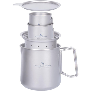 Титановий чайник для кемпінгу 500 мл iBasingo