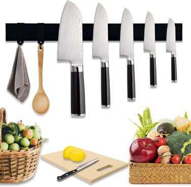 Магнітний тримач для ножів з 2 гачками 40 см devesanter