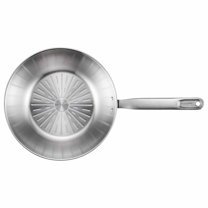 Сковорода Wok Fiskars All Steel Pure матовая 28 см (1065629)